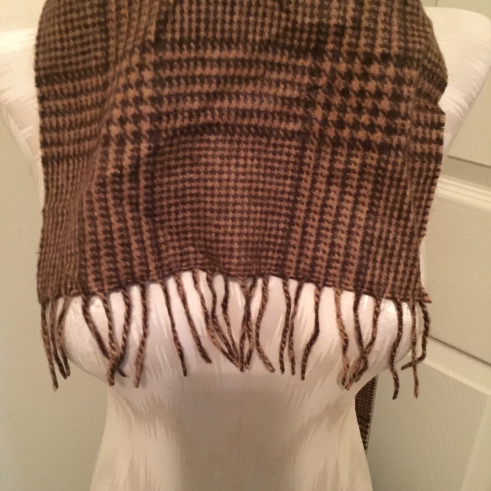 100% cashmere men’s scarf print ad item unused